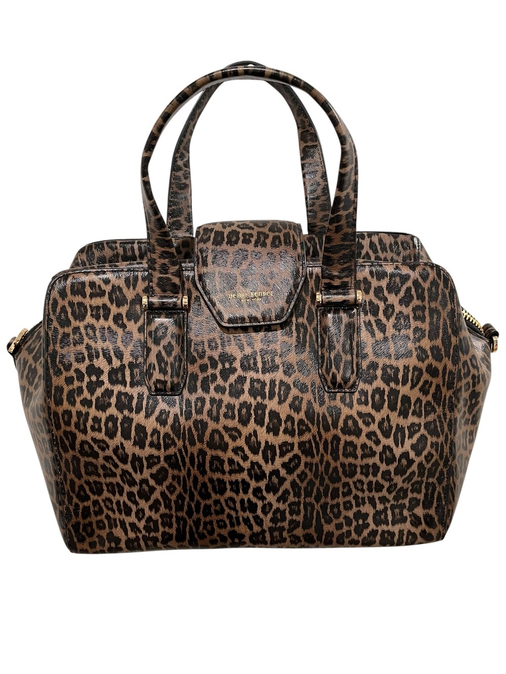 Henri Bendel "Lafayette" Leopard Print
Saffiano Leather Satchel/Crossbody NWOT